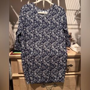 Old Navy Blue and White Patterned Dress